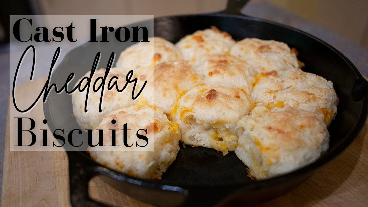 CAST IRON CHEDDAR BISCUITS RECIPE! So Delicious Right by Themselves