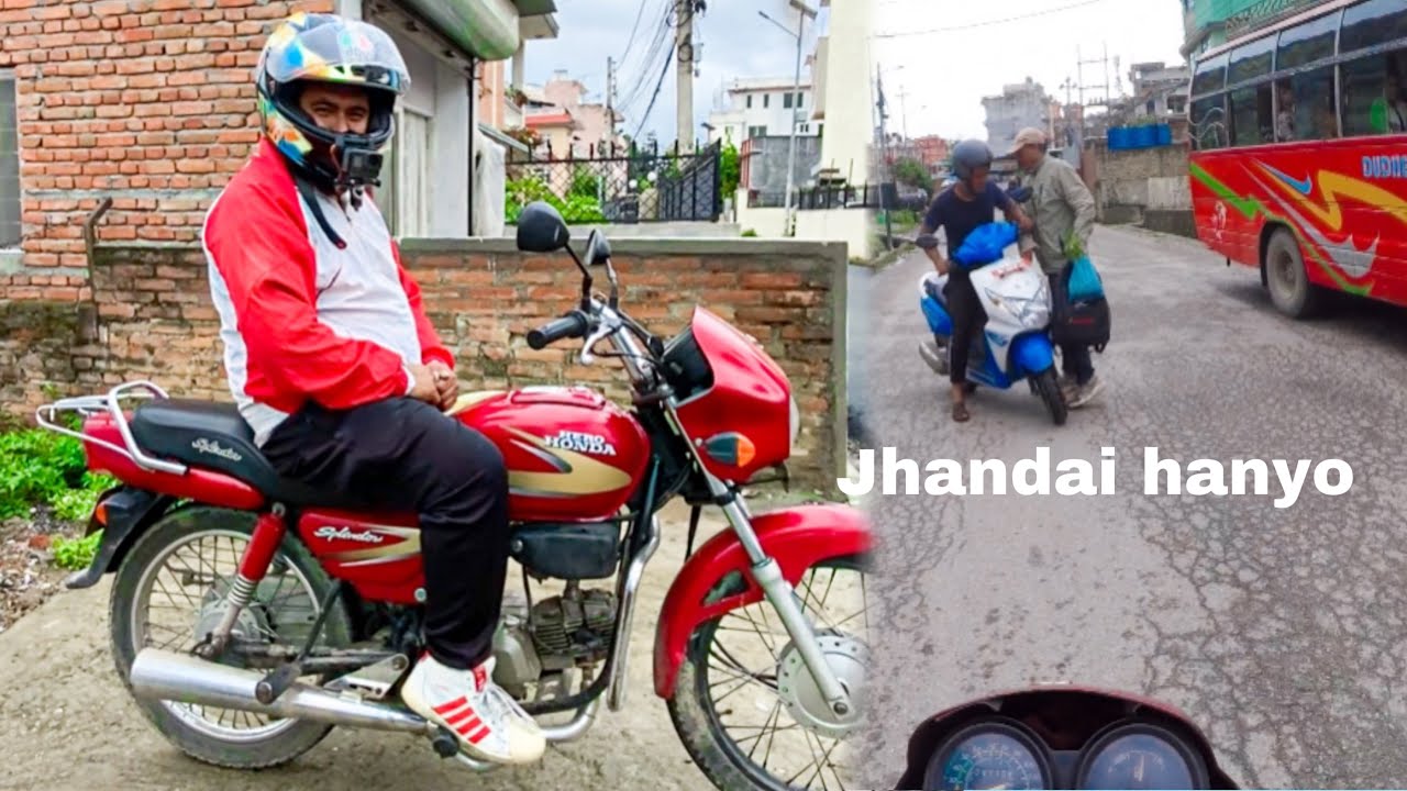 Hero honda splender ride || nealry crash | @jackstunts8 - YouTube