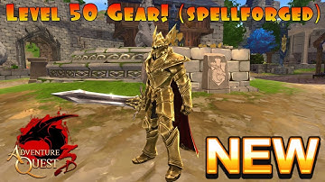 New Level 50 Armor Set! (Spellforged Boots!) & GREAT Class XP! AdventureQuest 3D