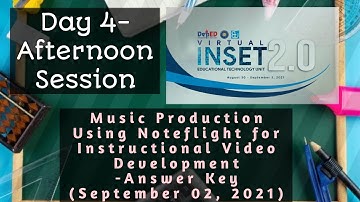 VINSET Day 4|Answer Key|Music Production using Noteflight for Instructional Video Development