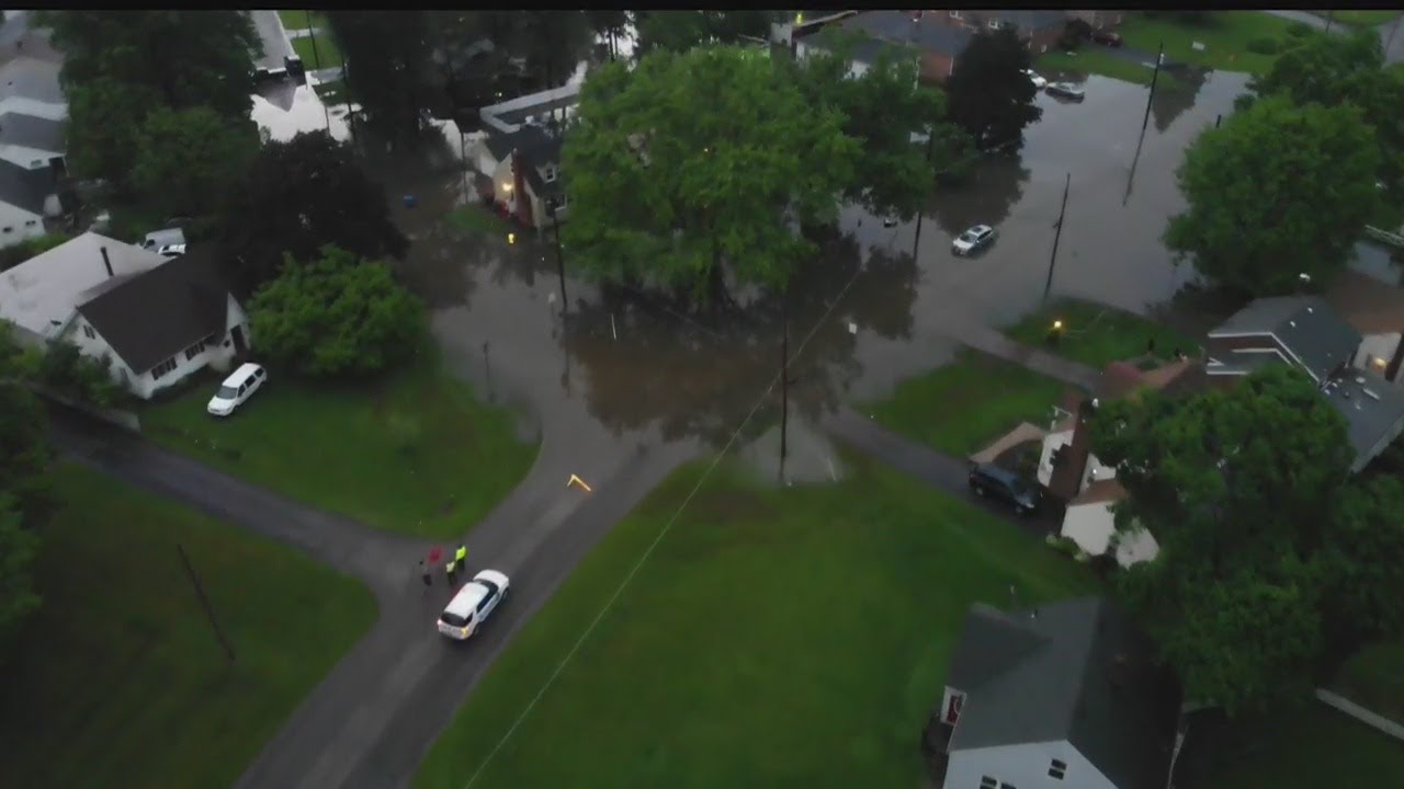 WATCH: Drone video shows flooding in Boardman - YouTube