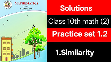 ✅ Class 10 Maths Part 2 | Practice Set 1.2 | Similarity | Solutions | Maharashtra Board |