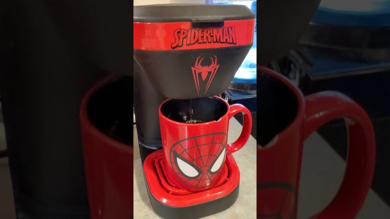 Spider-Man coffee is best coffee. #spiderman
