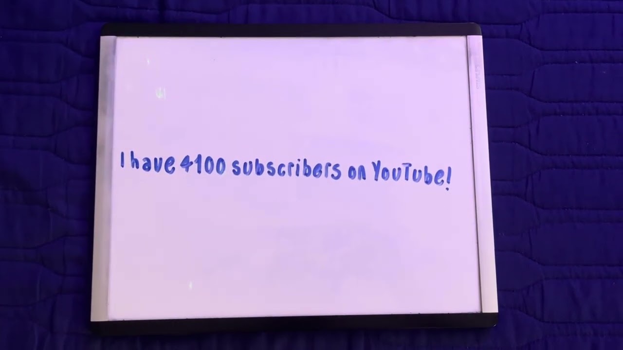 I have 4100 subscribers on YouTube!