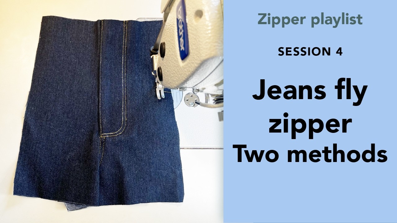 How to Sew a Jeans Fly Zipper | 2 Professional Methods - YouTube