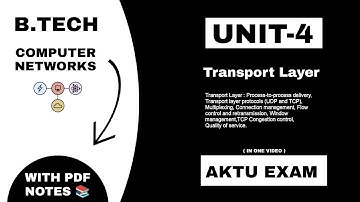 Unit 4 : Transport Layer in Computer Networks | Computer Networks | AKTU With Notes | BTech