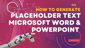 WATCH THIS VIDEO ON HOW TO GENERATE LOREM IPSUM TEXT IN MICROSOFT 365 #word #ppt #placeholder #tips