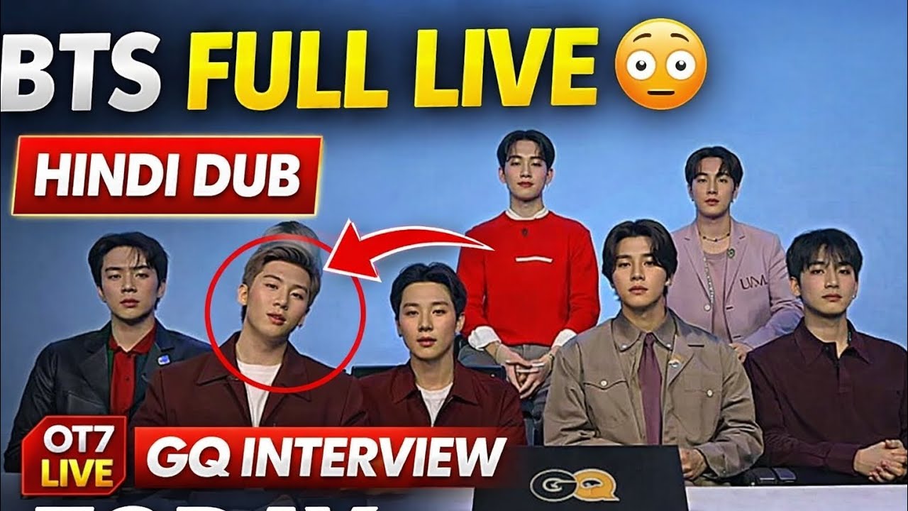 [HINDI DUB] BTS OT-7 FULL LIVE Today | BTS GQ Korea Interview in Hindi | BTS ARMY #subscribe Army's 