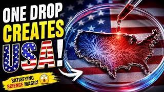 A Single Drop Creates the USA Map!| #satisfying  #science  Shorts #shorts #travel #fifa #usa
