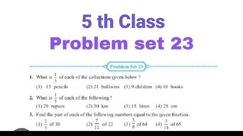Problem set 23 chapter 5 fractions standard 5th maths, Maharashtra state board #easymaths