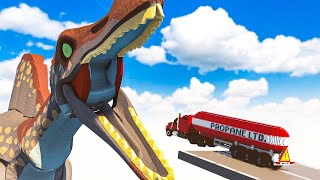 Cars vs Lego Spinosaurus | Teardown