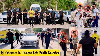 IPL cricketer in udaipur with bouncer and convoy ( epic public reaction ) @bunty_k_official