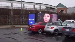 Political Advertising on Mobile Digital Billboard at Bernie Sanders Rally
