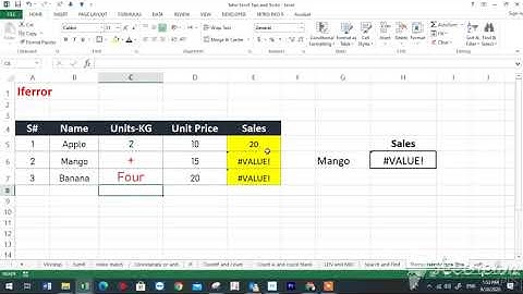 Excel - IFERROR function