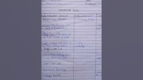 B.Ed Micro Lesson Plan/Explaining Skill of Mathematics in English