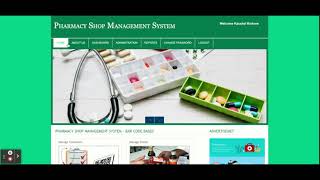 Pharmacy Shop Management System | PHP and MySQL Project Source Code | PHP MySQL CRUD Project