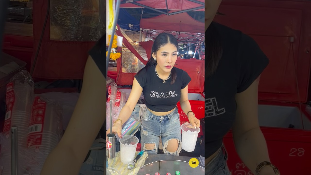 Cool Soft Drink Swirls, Warm Thai Street Charm—Effortlessly Magnetic 🧊😉