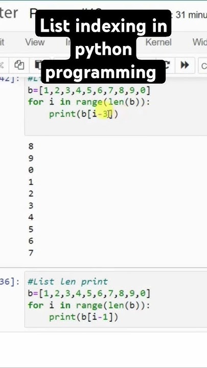 List Indexing in Python Programming! #python #ai - YouTube