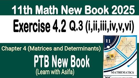 Class 11th Math New Book Exercise 4.2 Q3(i-vi)-Exercise 4.2 Q3-Math 11 class Math New Book