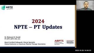 2024 FSBPT/NPTE-PT Updates - Arabic Speakers.