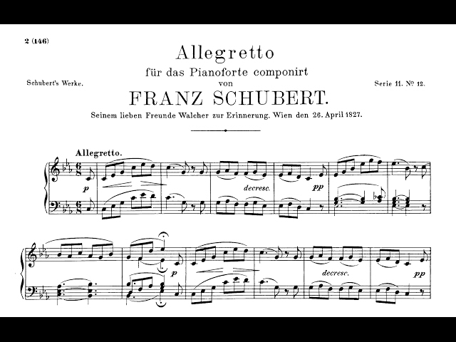 Schubert - Allegretto pour piano D. 915 : Vladimir Feltsman, piano