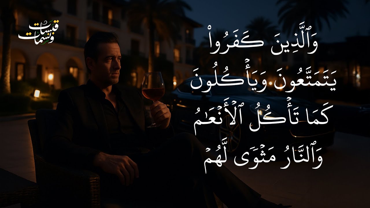 والذين كفروا يتمتعون ويأكلون كما تأكل الأنعام والنار مثوى لهم