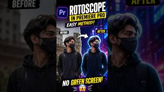 Rotoscope in Premiere Pro 😳 (NO Green Screen!)#editing #premierepro