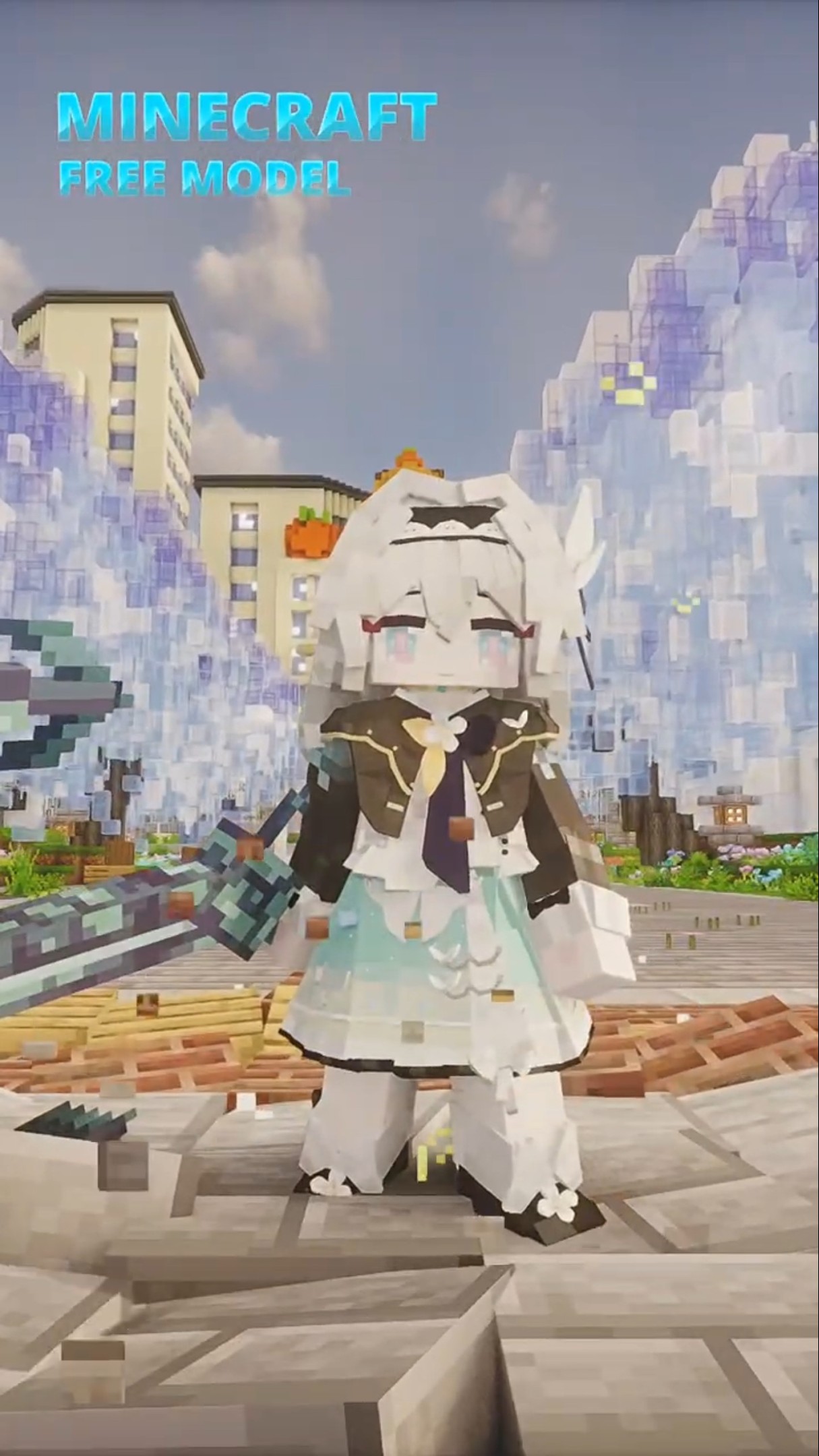 FIREFLY is WRECKING the Town in Minecraft! #shorts #honkaistarrail