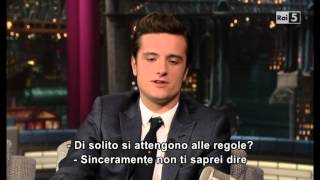 Josh Hutcherson @ David Letterman Show 25/11/13 SUB ITA