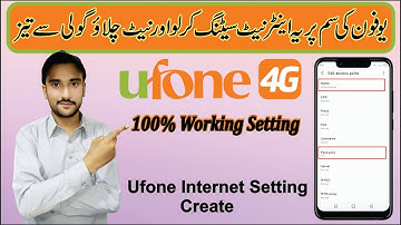 Ufone 3G 4G 5G Internet Setting 2021 Best Ways || Ufone internet full tez