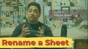 Rename a Sheet using VBA | Excel Coding