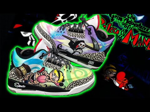 FULL CUSTOM Jordan 3 Billy and Mandy (with Bre Berry)