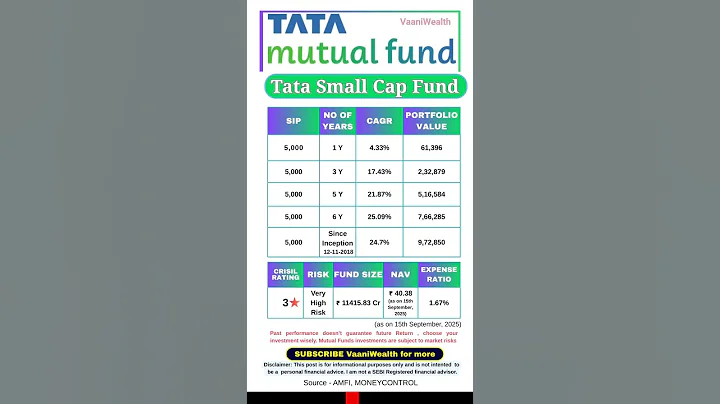 TATA Small Cap Fund to invest in 2025 | Highest CAGR in 3Y, 5Y #investment #mutualfund #stockmarket