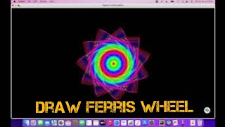 Ferris Wheel 🎡 Turtle drawing | Python Turtle Graphics | Pycharm | Turtle