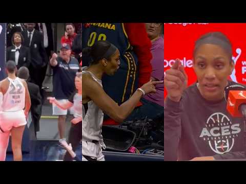 A'ja Wilson goes OFF at fan for pointing at her during game vs Fever