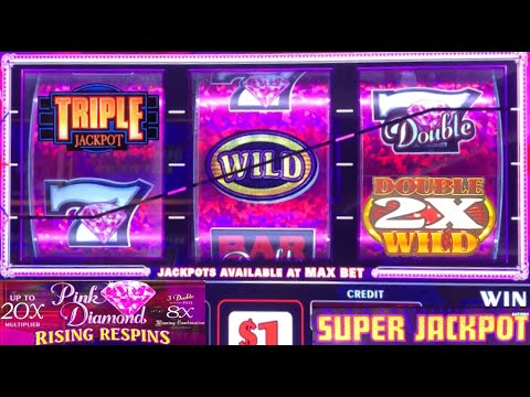PINK DIAMOND Rising Re-Spins + Triple Double Jackpot Wild Blazing 777 + SUPER JACKPOT Wild Gems!
