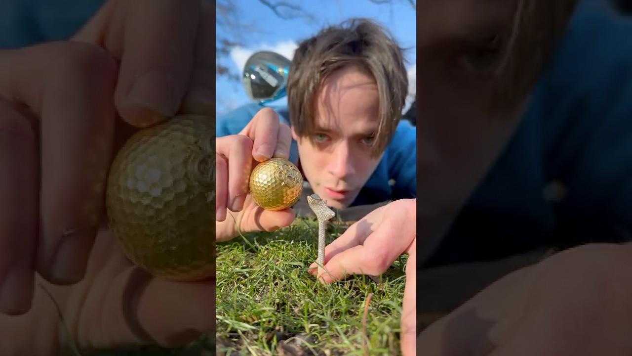 Hitting a $100,000 Gold Golf Ball