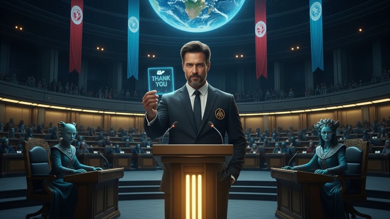 Alien instructors asked why the human took no notes — she said they had nothing new to teach her