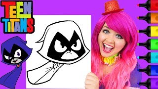 Coloring Raven Teen Titans Go! Coloring Page Prismacolor Paint Markers | KiMMi THE CLOWN screenshot 3