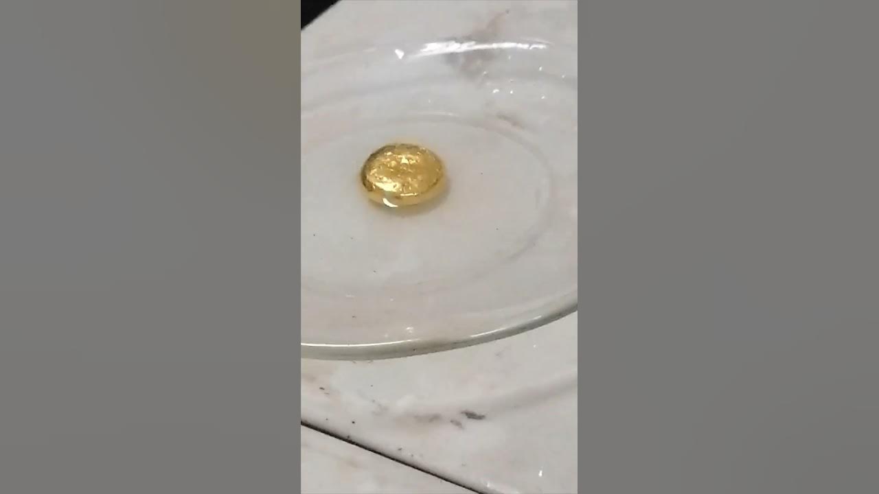 Testing Pure Gold Disc With Concentrated Nitric Acid. 279 noreaction