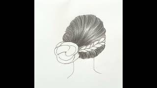 How to do a easy messy bun #art #shorts #artist #drawing