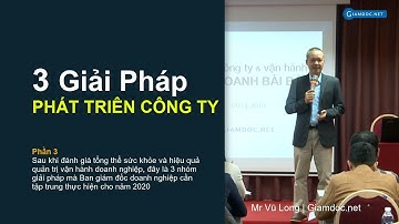 Quản trị công ty & Kinh doanh bài bản | 3 NHÓM GIẢI PHÁP THEN CHỐT