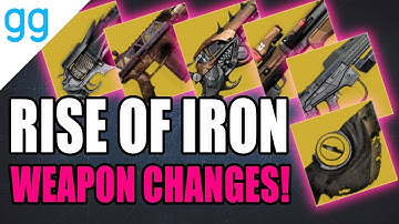 Destiny - Weapons Changes! BUFFS & NERFS!!! Rise of Iron 2.4 Patch