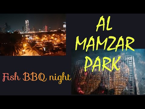 Al MAMZAR Park Dubai|Dubai beach BBQ night time|vlog