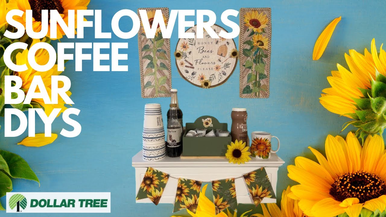 SUNFLOWER Coffee Bar #2 Dollar Tree (Autumn Fall) Hacks
