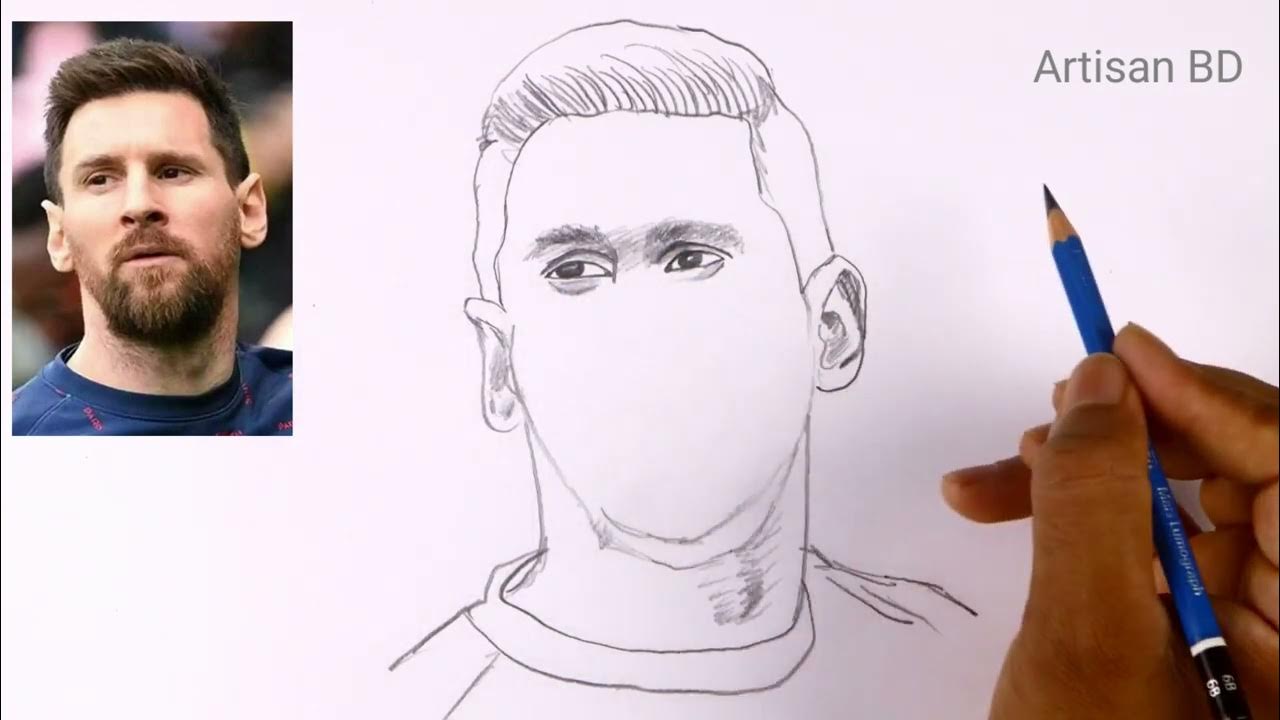 How To Draw Leo Messi Step By Step How To Draw Realistic Lionel Messi | Step By Step Easy Pencil Sketch #