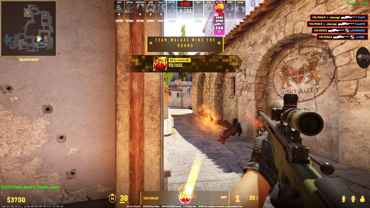 CS2 faceit plays & clutches & aces & flickshots