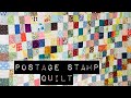 Postage stamp quilt-learn to sew-simple quilt-scrap quilt-leader/ender
