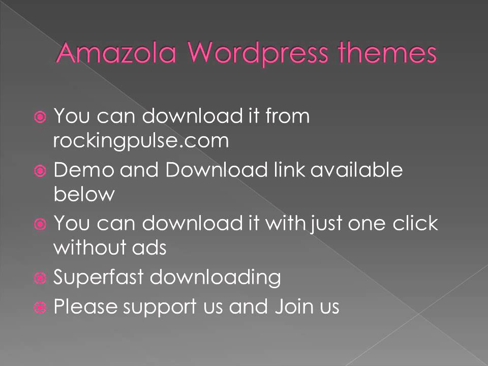 Amzola WordPress theme free Download
