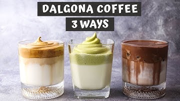 DALGONA COFFEE 3 WAYS | Whipped Coffee | Matcha Dalgona | Chocolate Dalgona | Keeping It Relle